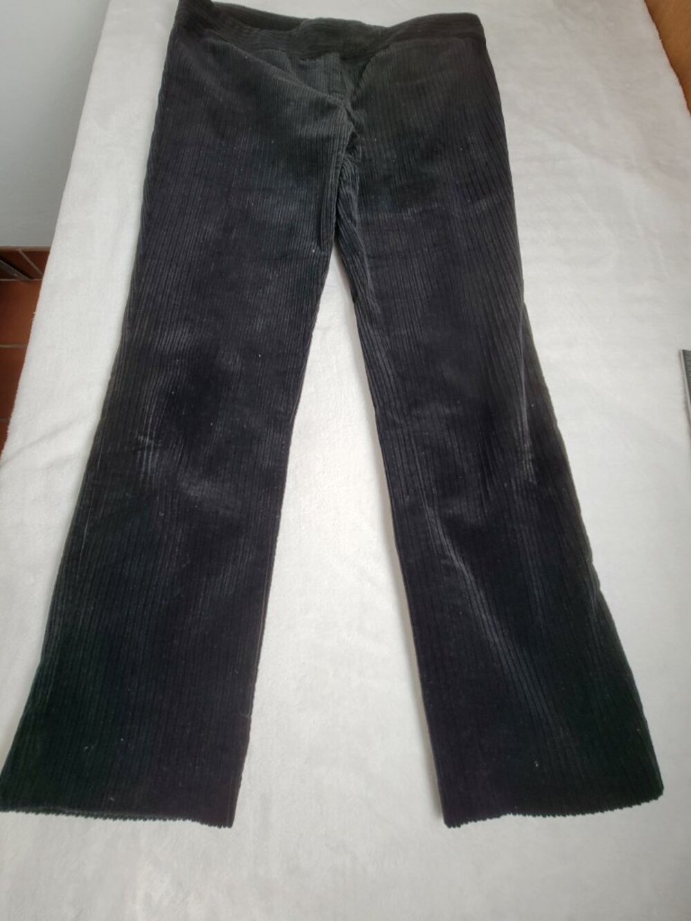 Isabel Marant Etoile Women's Corduroy Mid Rise Straight Casual Pants Black 38